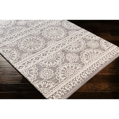 Izmir Rug - 24428 by Surya in charcoal, light gray, ivory. Made from 100% wool in a unique style.