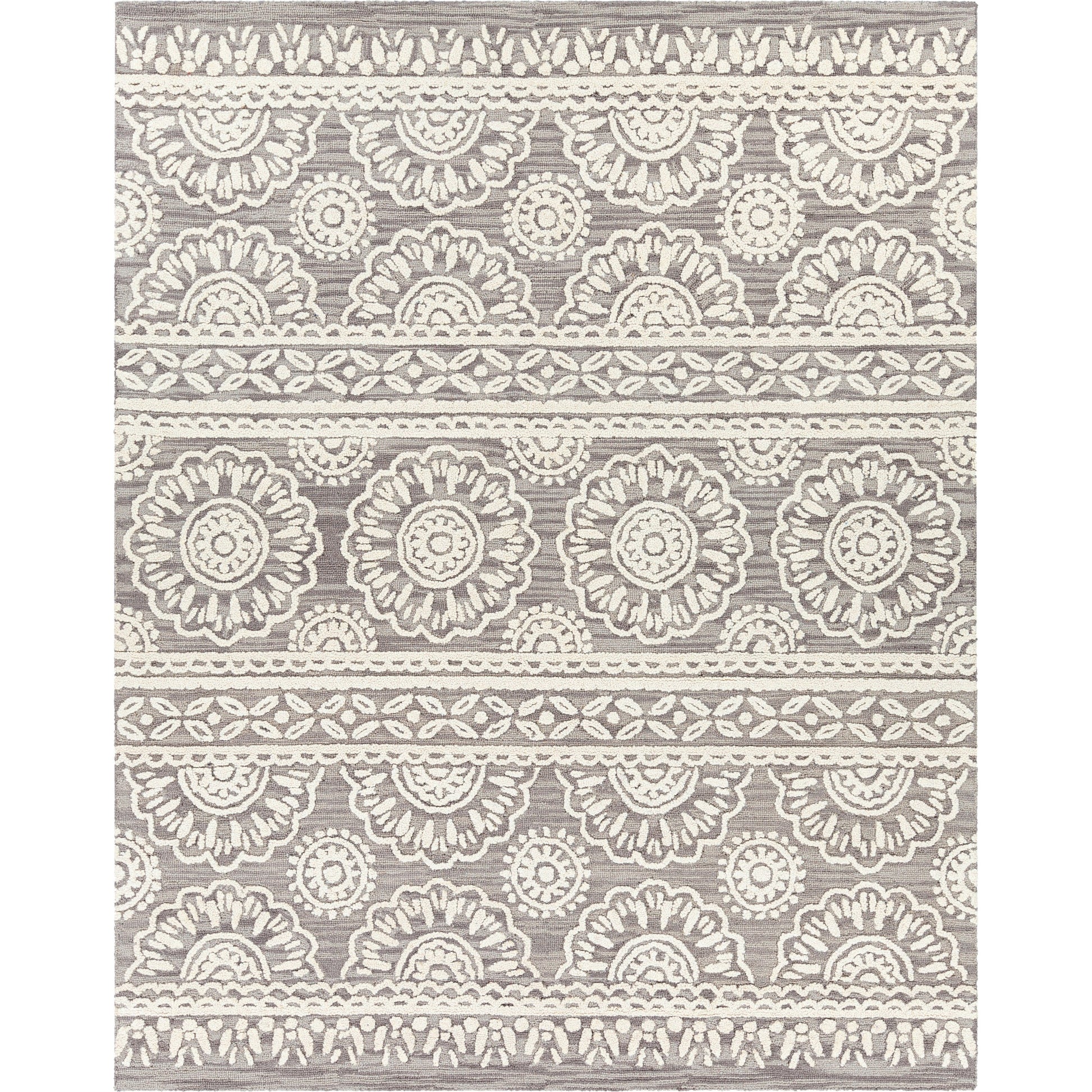 Izmir Rug - 24428 by Surya in charcoal, light gray, ivory. Made from 100% wool in a unique style.