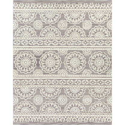Izmir Rug - 24428 by Surya in charcoal, light gray, ivory. Made from 100% wool in a unique style.