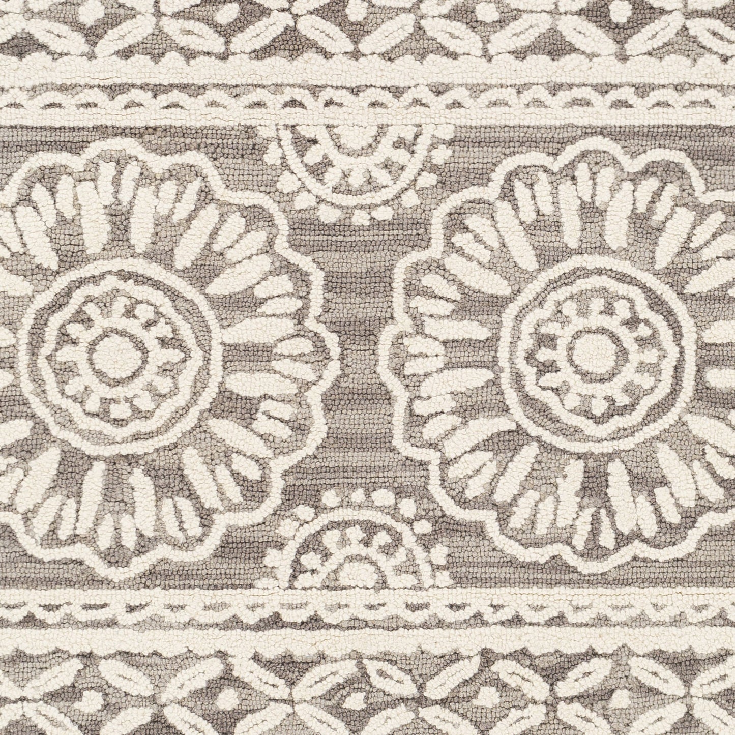 005 SR-827022 | Closeup | Izmir Rug - 24428 by Surya in charcoal, light gray, ivory. Made from 100% wool in a unique style.