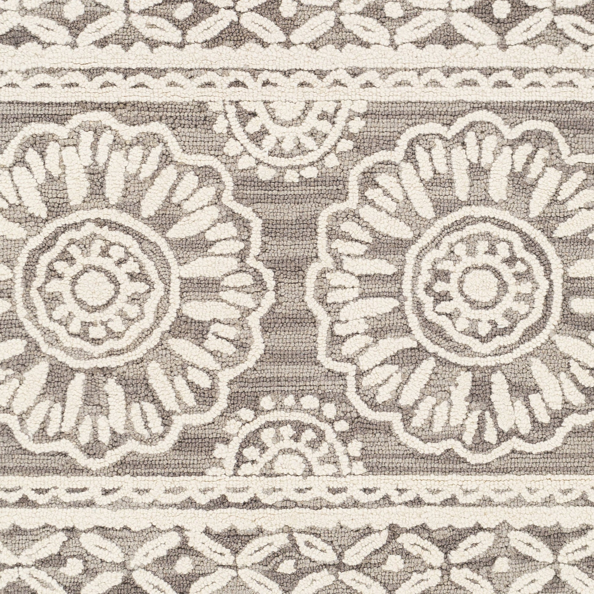 Izmir Rug - 24428 by Surya in charcoal, light gray, ivory. Made from 100% wool in a unique style.
