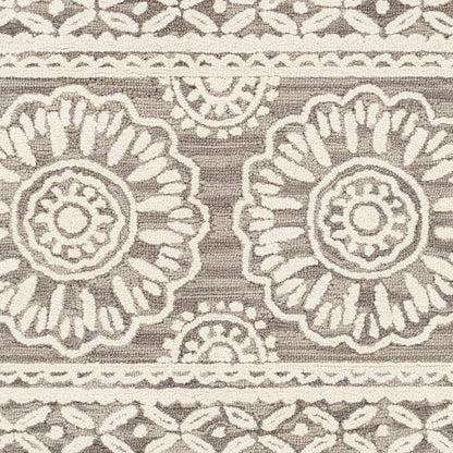 Izmir Rug - 24428 by Surya in charcoal, light gray, ivory. Made from 100% wool in a unique style.