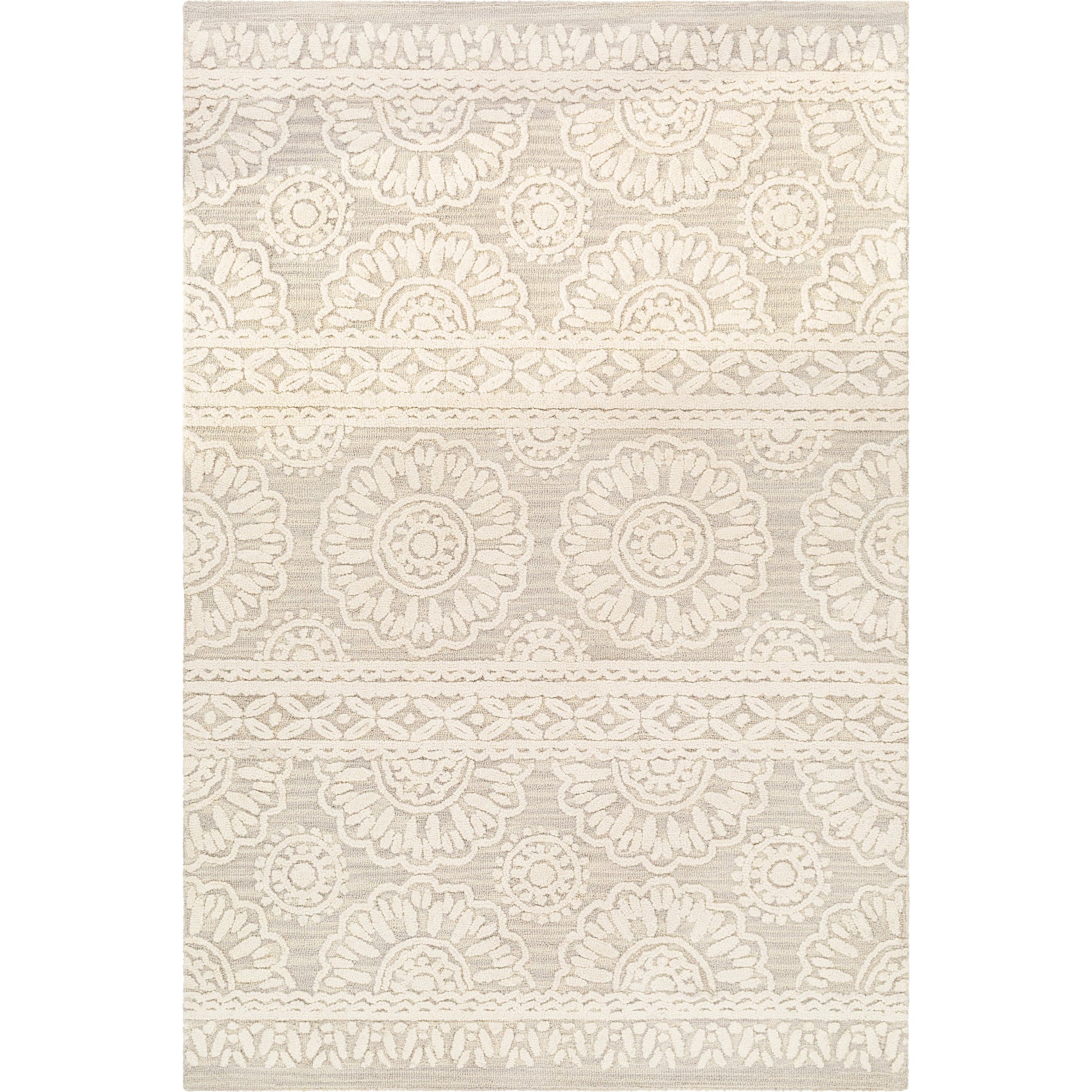 Izmir Rug - 24428 by Surya in charcoal, light gray, ivory. Made from 100% wool in a unique style.