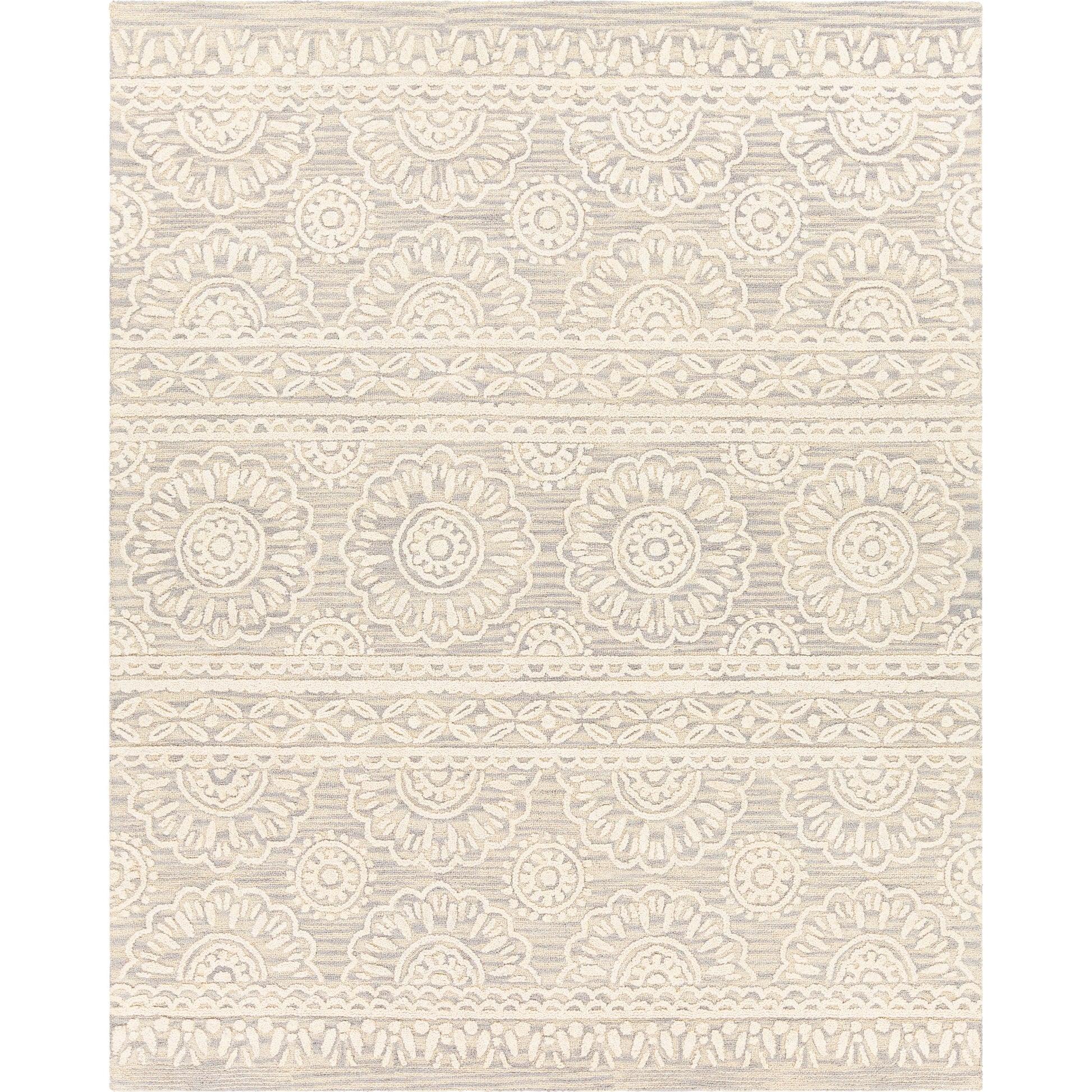 Izmir Rug - 24428 by Surya in charcoal, light gray, ivory. Made from 100% wool in a unique style.