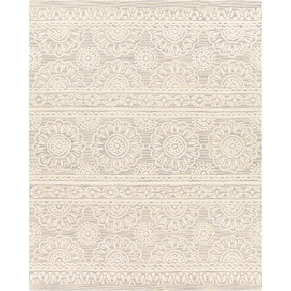 Izmir Rug - 24428 by Surya in charcoal, light gray, ivory. Made from 100% wool in a unique style.