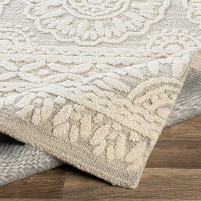 Izmir Rug - 24428 by Surya in charcoal, light gray, ivory. Made from 100% wool in a unique style.