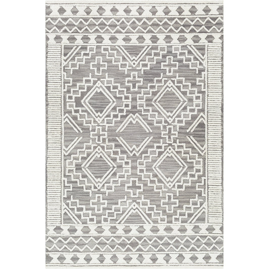 Izmir Rug - 24429 by Surya in charcoal, light gray, ivory. Made from 100% wool in a unique style.