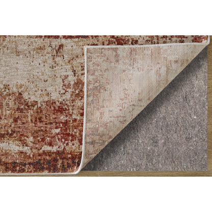 Pearson PRS39UEF Rug by Feizy in ivory, red, tan. Made from polyester in a unique style.