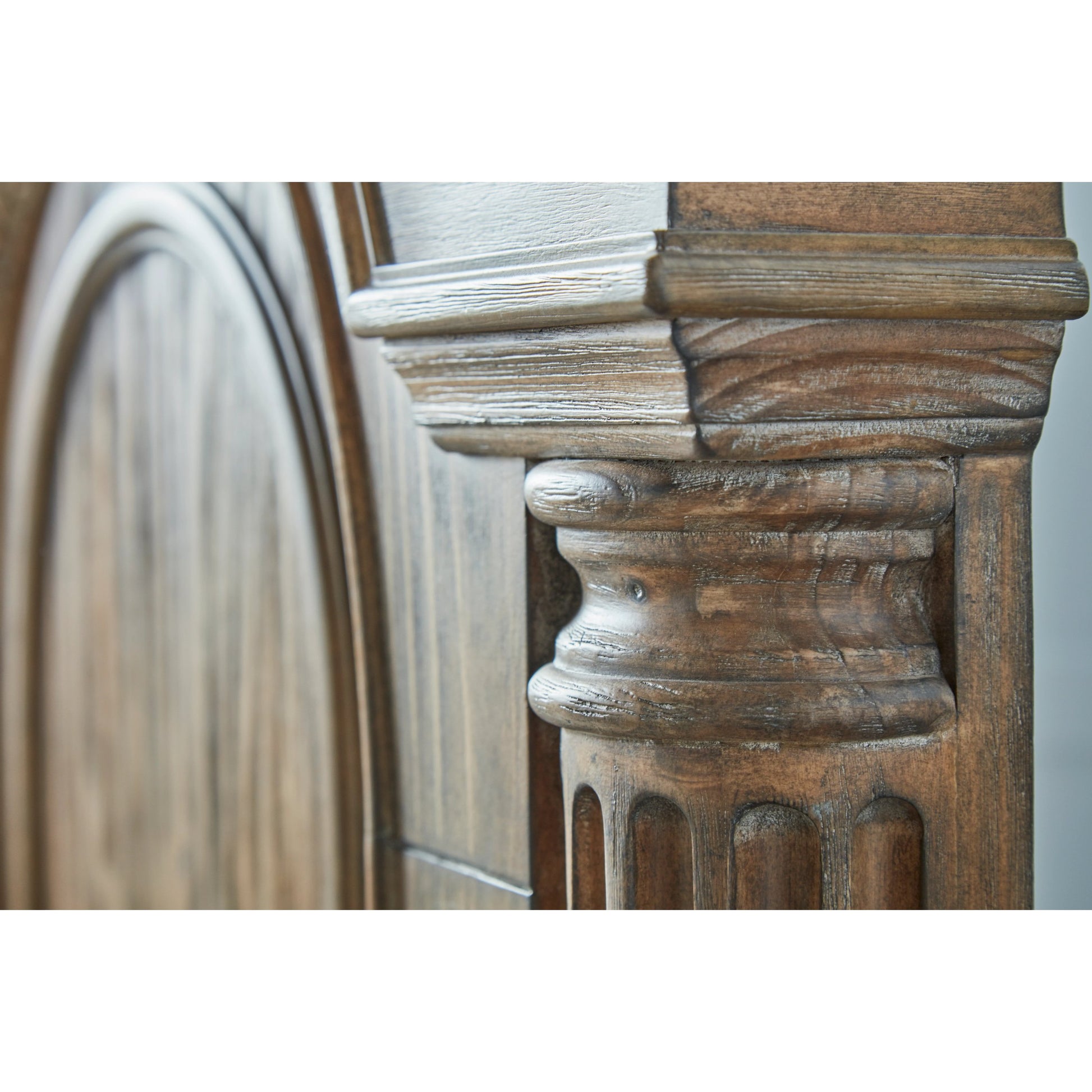 Architrave Panel Bed by A.R.T. Furniture in almond. Made from pine solids and veneer in a traditional style.