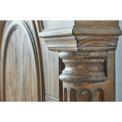 Architrave Panel Bed by A.R.T. Furniture in almond. Made from pine solids and veneer in a traditional style.