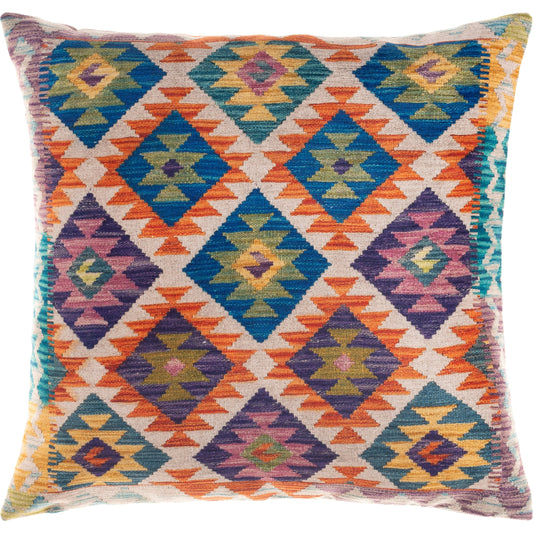 Izmar Pillow - 8029 by Surya in dark purple, lilac, rose, blush, burnt orange. Made from 100% polyester, 100% linen in a eclectic & global style.