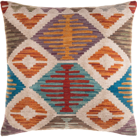 Izmar Pillow - 36862 by Surya in beige, dark purple. Made from 100% polyester, 100% linen in a eclectic & global style.