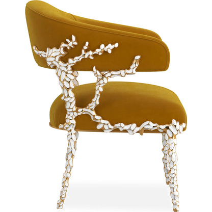 Glimmer of Hope Chair by Caracole in gold brush. Made from metal in a eclectic & global style.