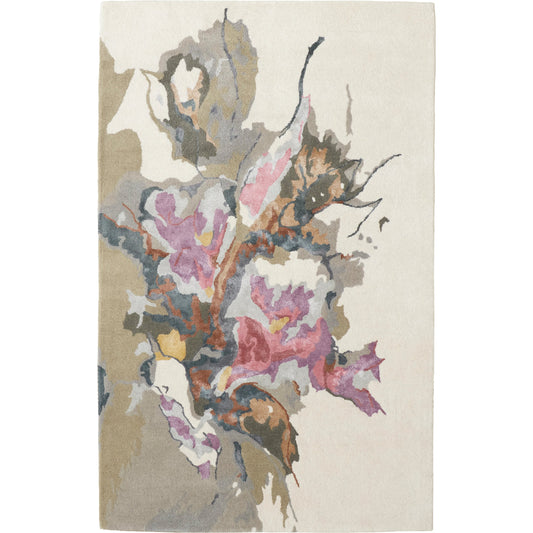 Dafney Transitional & Botanical Rug - 8864F by Feizy in purple, pink, green. Made from viscose, wool in a unique style.