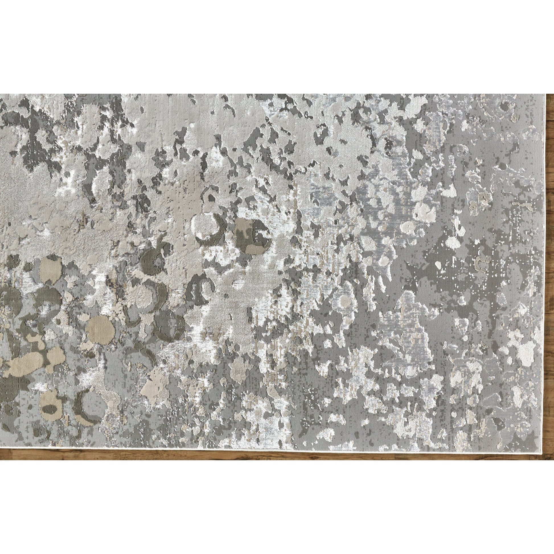 Micah Rug - 3336F by Feizy in silver, gray, white. Made from polyester, polypropylene in a unique style.