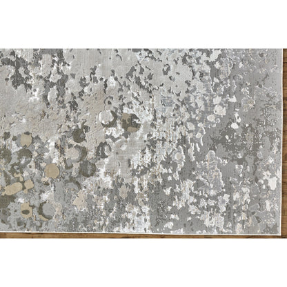 Micah Rug - 3336F by Feizy in silver, gray, white. Made from polyester, polypropylene in a unique style.