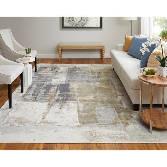 Clio Rug - 39LUF by Feizy in brown, gray, black. Made from polypropylene, polyester in a unique style.