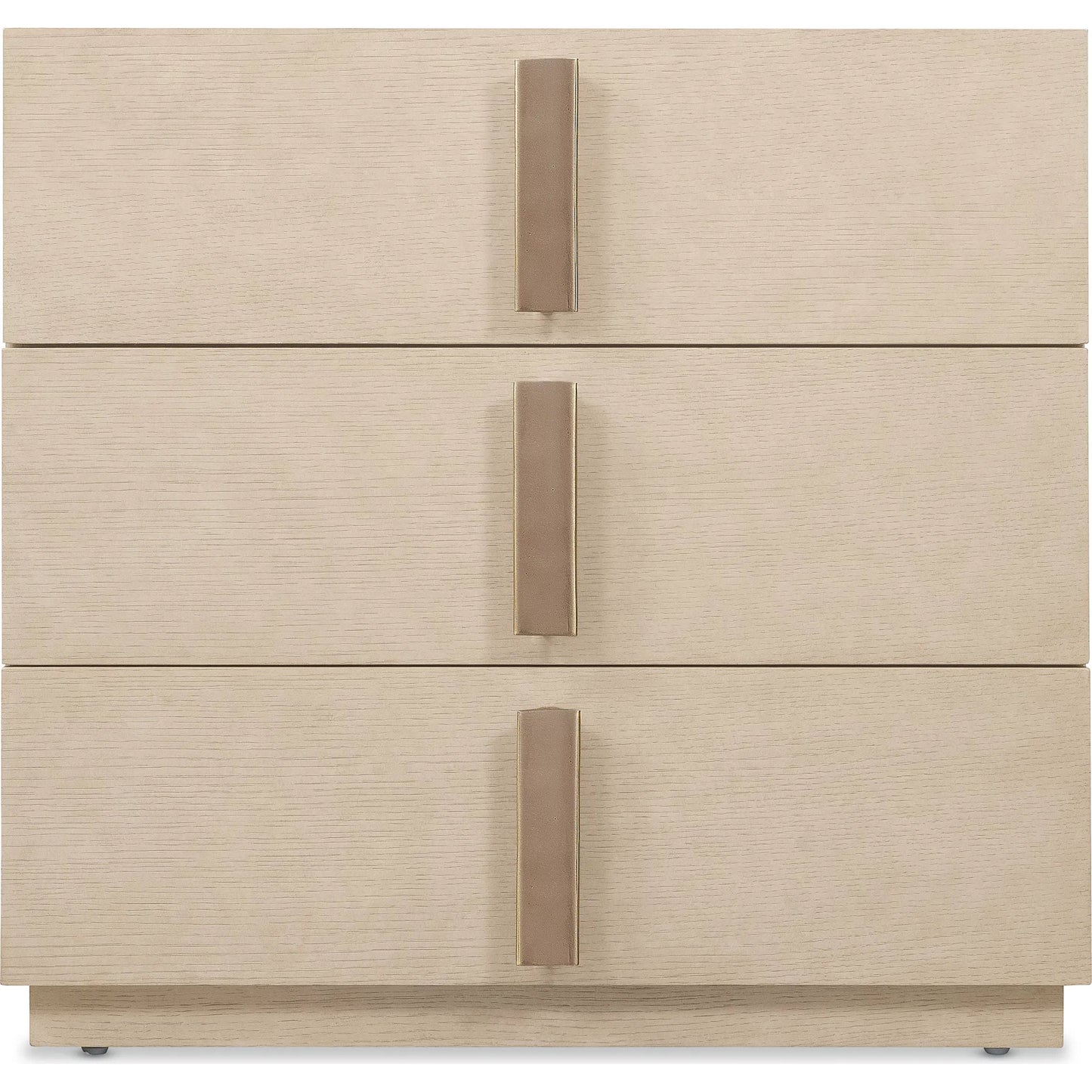 002 SI-2353980 | Additional Silo | Westwood Three-Drawer Nightstand by Hooker Furniture in light wood and polished limestone. Made from oak veneers in a transitional style.