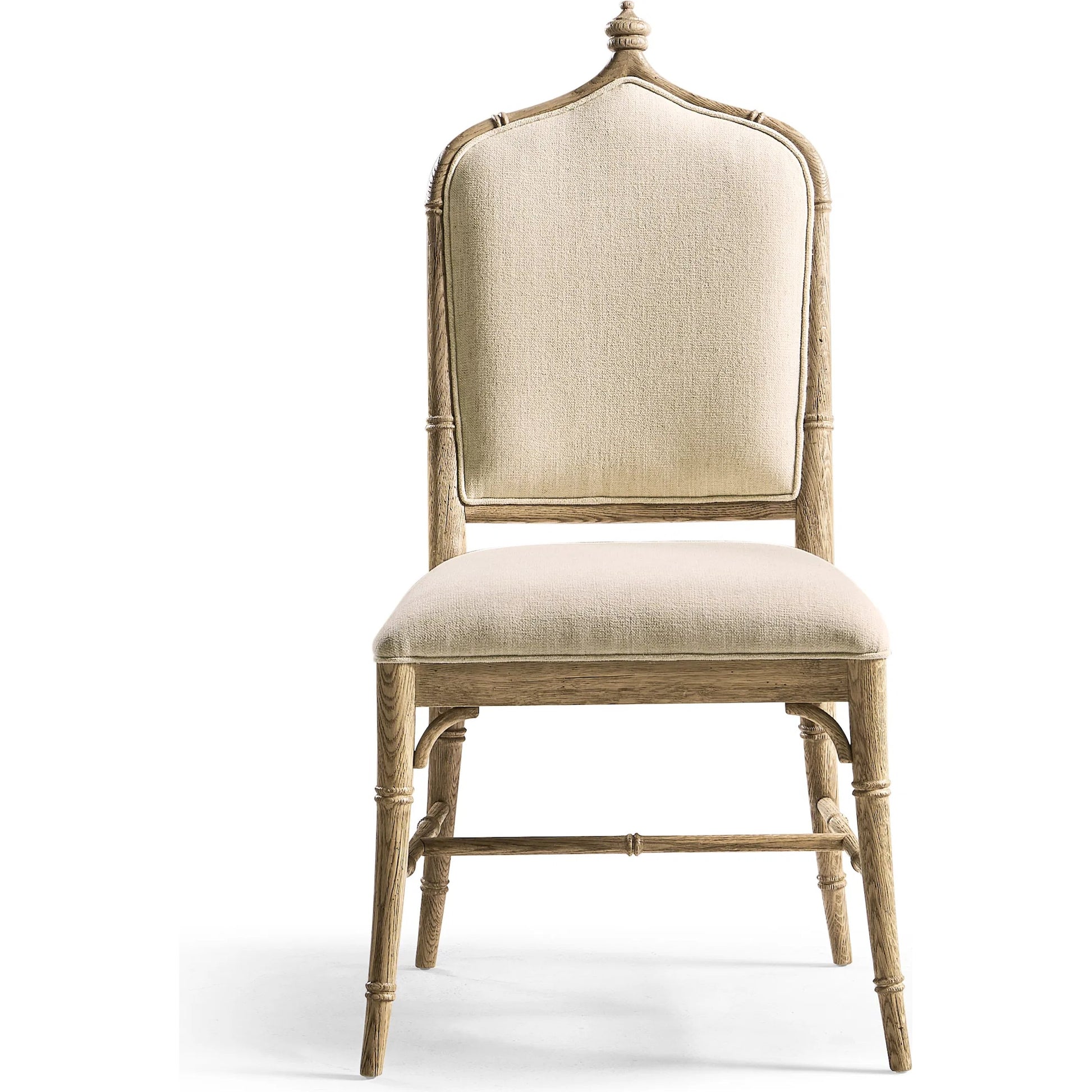 Baronial Dining Side Chair by Jonathan Charles in blue and blue faded oak. Made from oak, fabric in a traditional style.