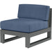 Redondo Outdoor Armless Club by Sunset West in grays. Made from aluminum in a modern style.