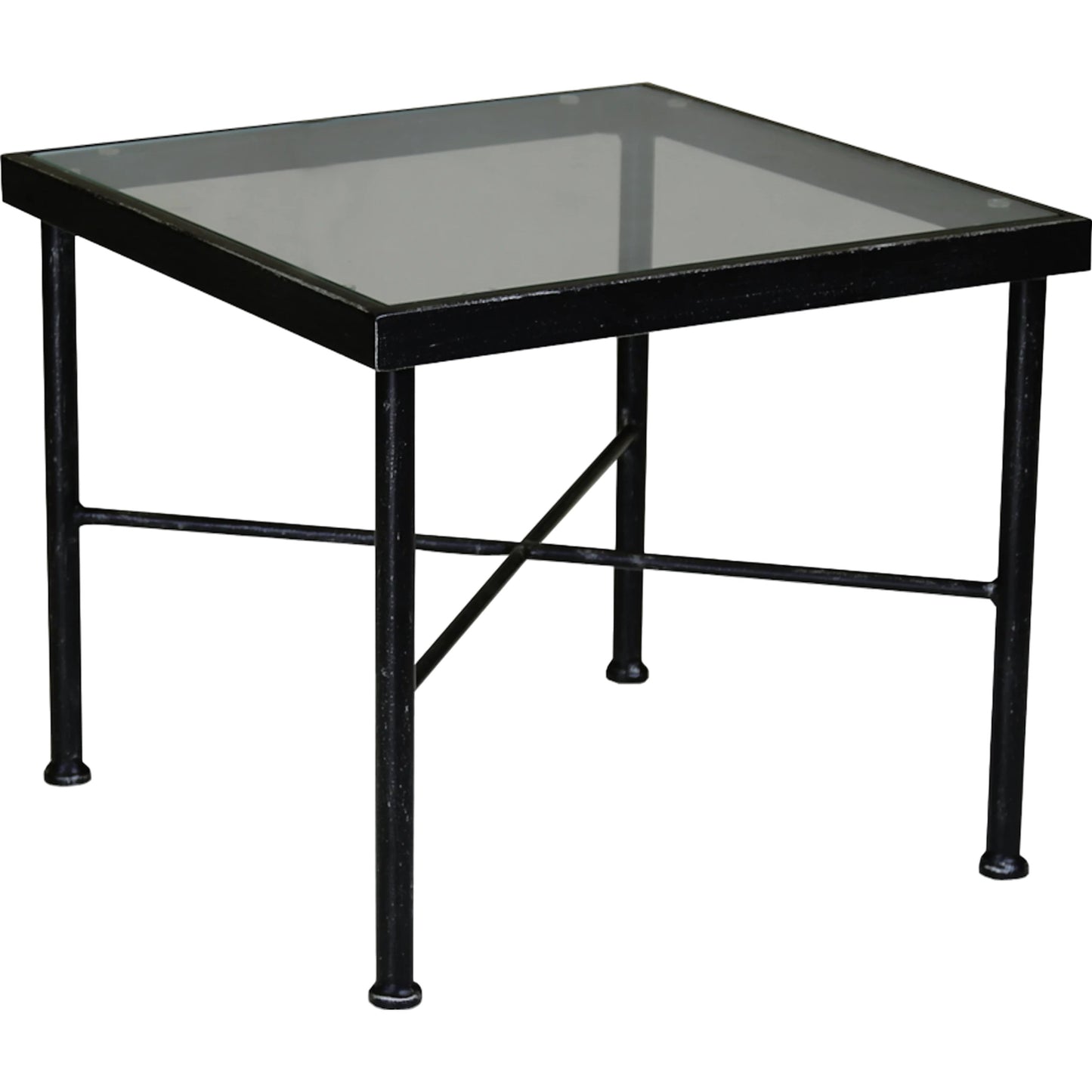 001 SI-2166925 | Primary Silo | Provence Outdoor End Table by Sunset West in pewter. Made from wrought iron in a modern style.
