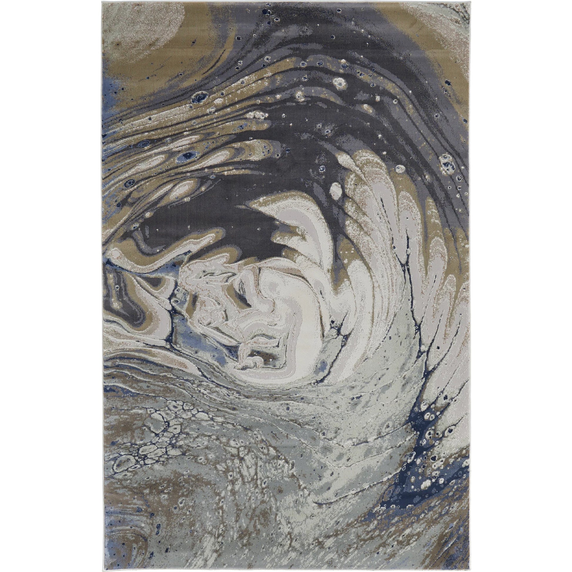 Mandana CME39M1F Rug by Feizy in ivory, taupe, blue. Made from polyester, polypropylene in a unique style.