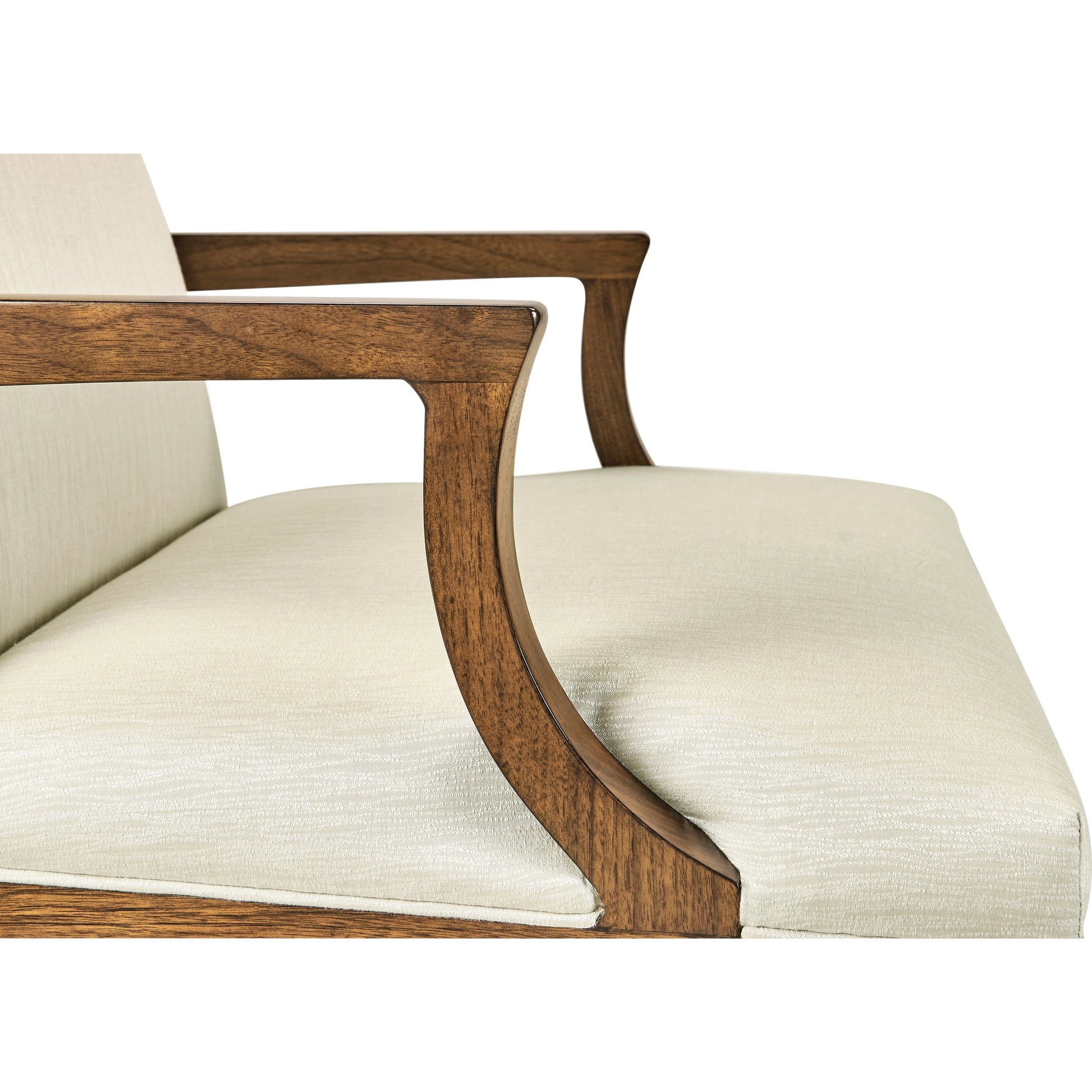 Toulouse Arm Chair by Jonathan Charles in walnut. Made from walnut in a modern style.