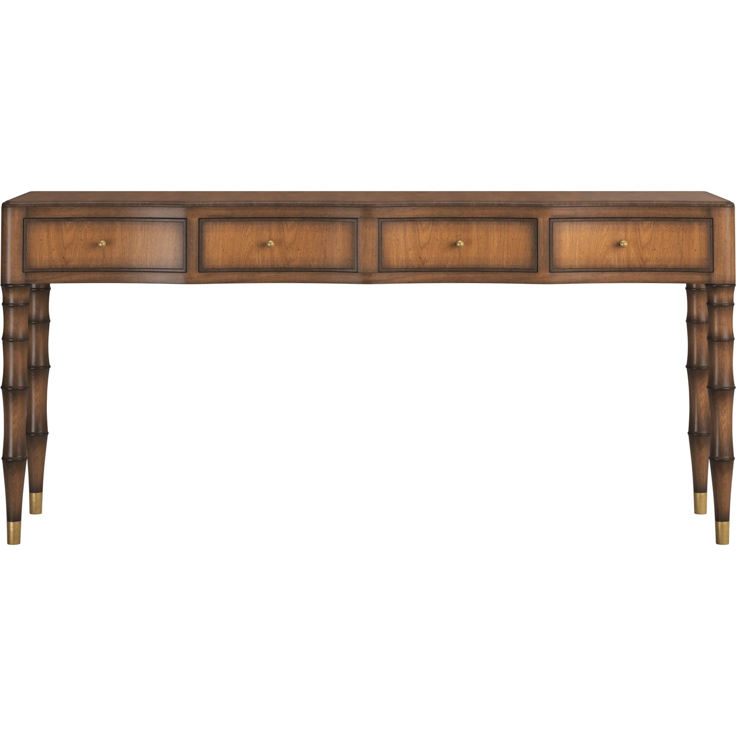 002 SI-2514178 | Additional Silo | Harbor Sofa Table by A.R.T. Furniture in deep woods. Made from rubber wood solid, prima vera quarter cut, light figure veneer in a traditional style.