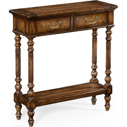 Casual Accents Walnut Accent Table by Jonathan Charles in brown and medium walnut country distressed. Made from acacia in a traditional style.