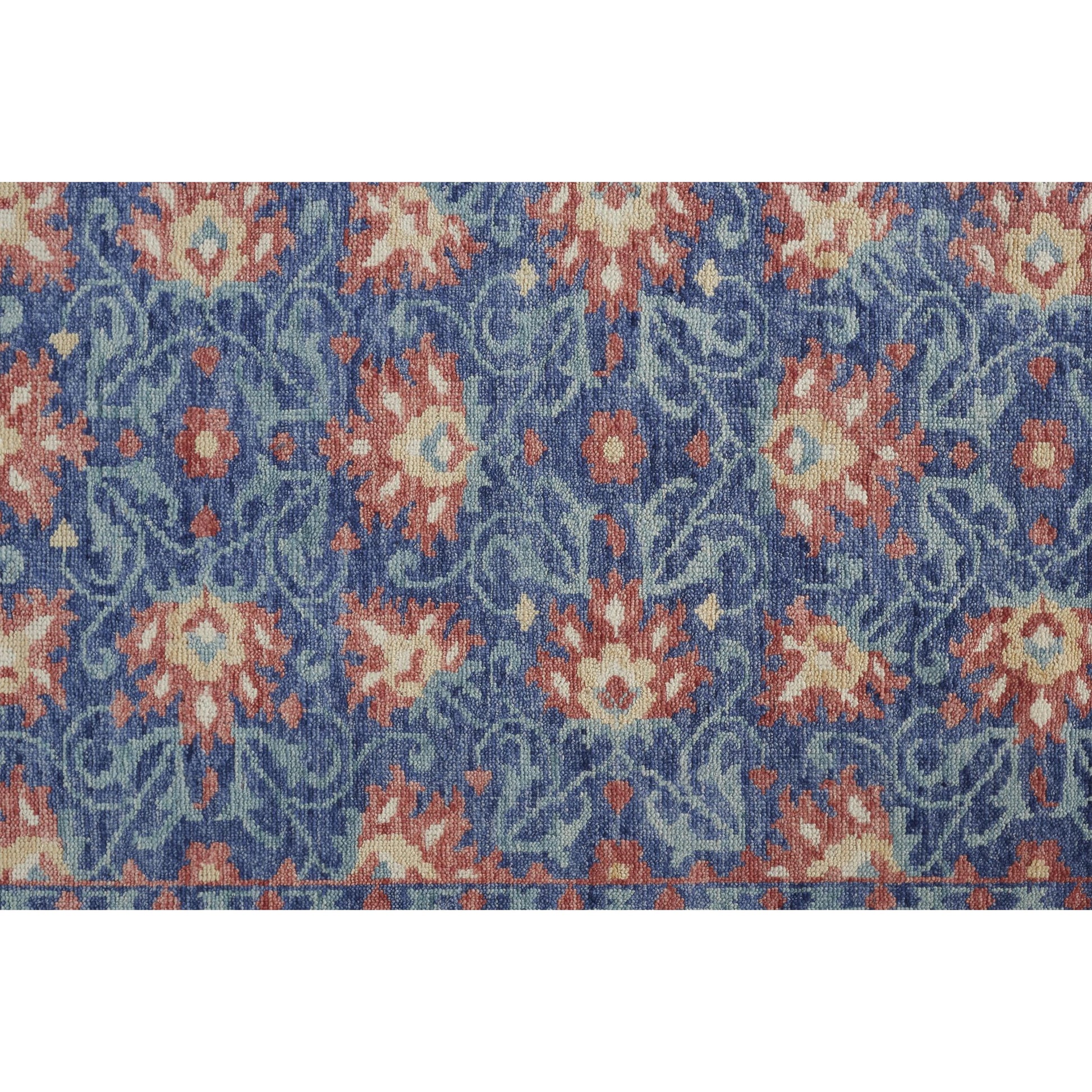 Beall Traditional & Botanical Rug - 6713F by Feizy in blue, red. Made from wool in a unique style.