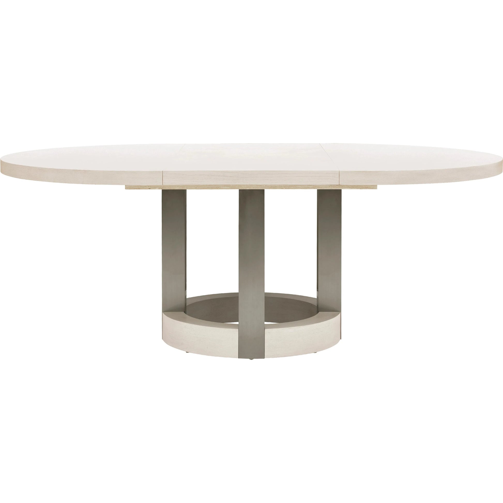Brighton Round Table with Leaf Extension by Pulaski Furniture in north star. Made from ash wood veneers in a unique style.