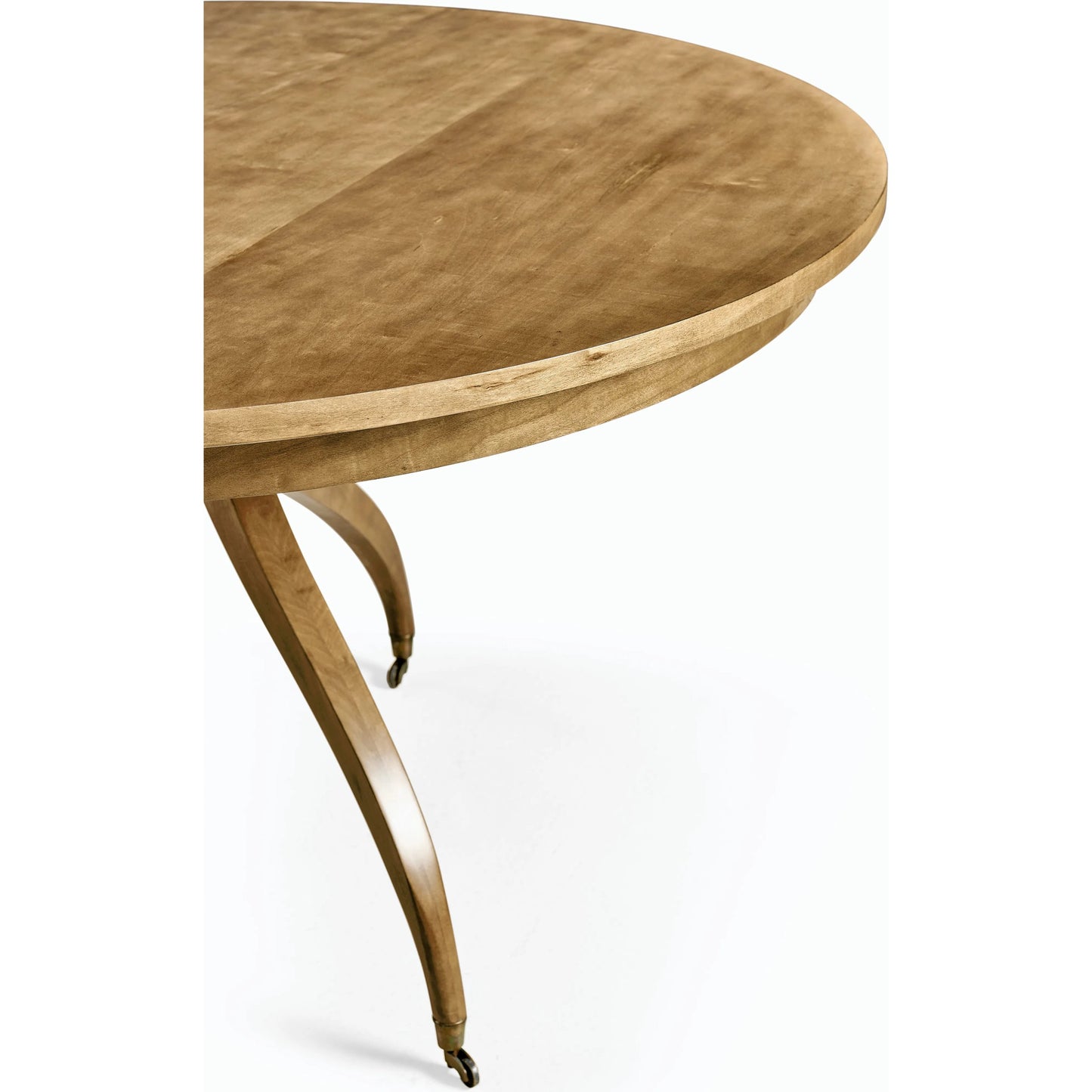004 SI-2186315 | Closeup | Timeless Solar Spider Leg Pedestal Dining Table by Jonathan Charles in sun bleached cherry. Made from cherry, brass in a modern style.