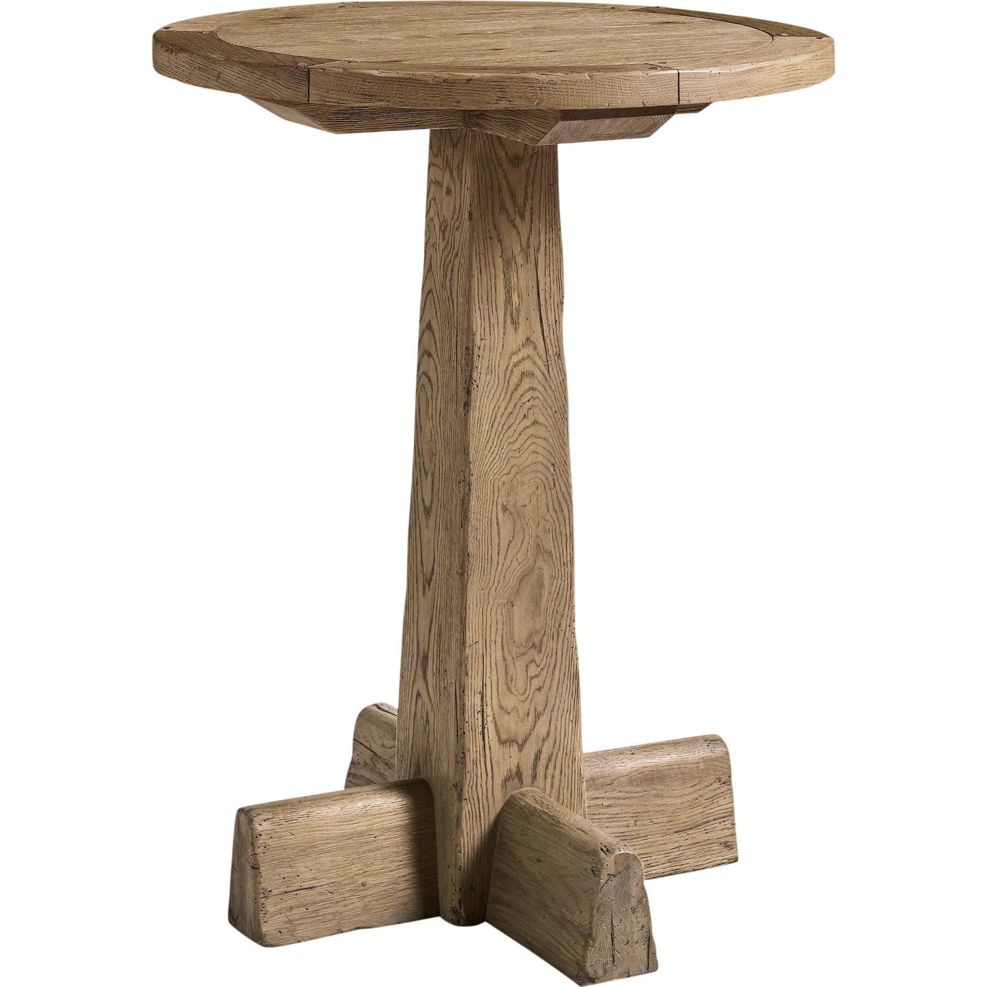Echo Canyon Round Bar Table by Jonathan Charles in faded oak. Made from main oak in a unique style.