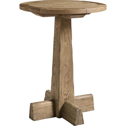 Echo Canyon Round Bar Table by Jonathan Charles in faded oak. Made from main oak in a unique style.