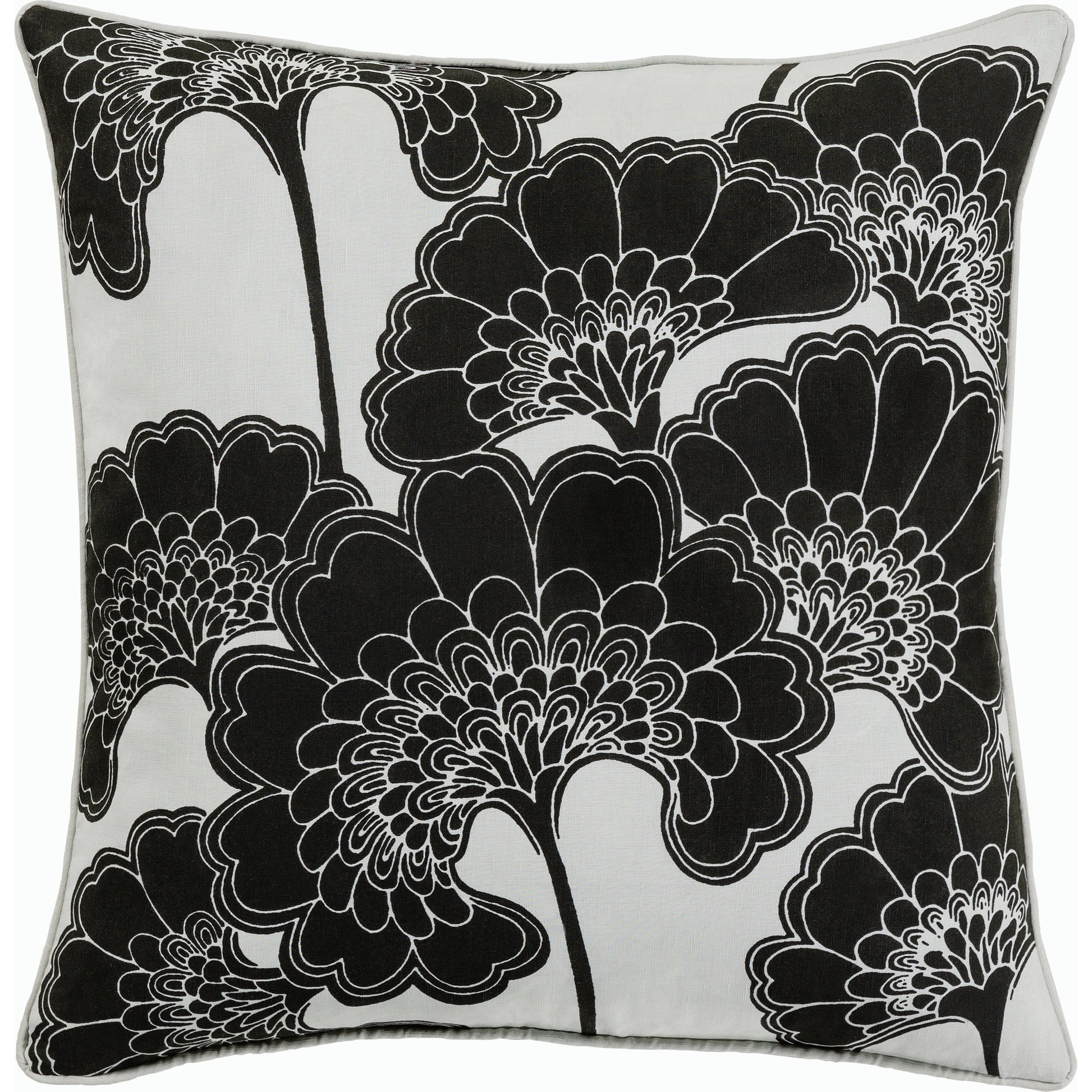 Japanese Floral Pillow - 9977 by Surya. Made from unique in a modern style.