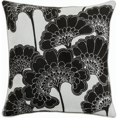 Japanese Floral Pillow - 9977 by Surya. Made from unique in a modern style.