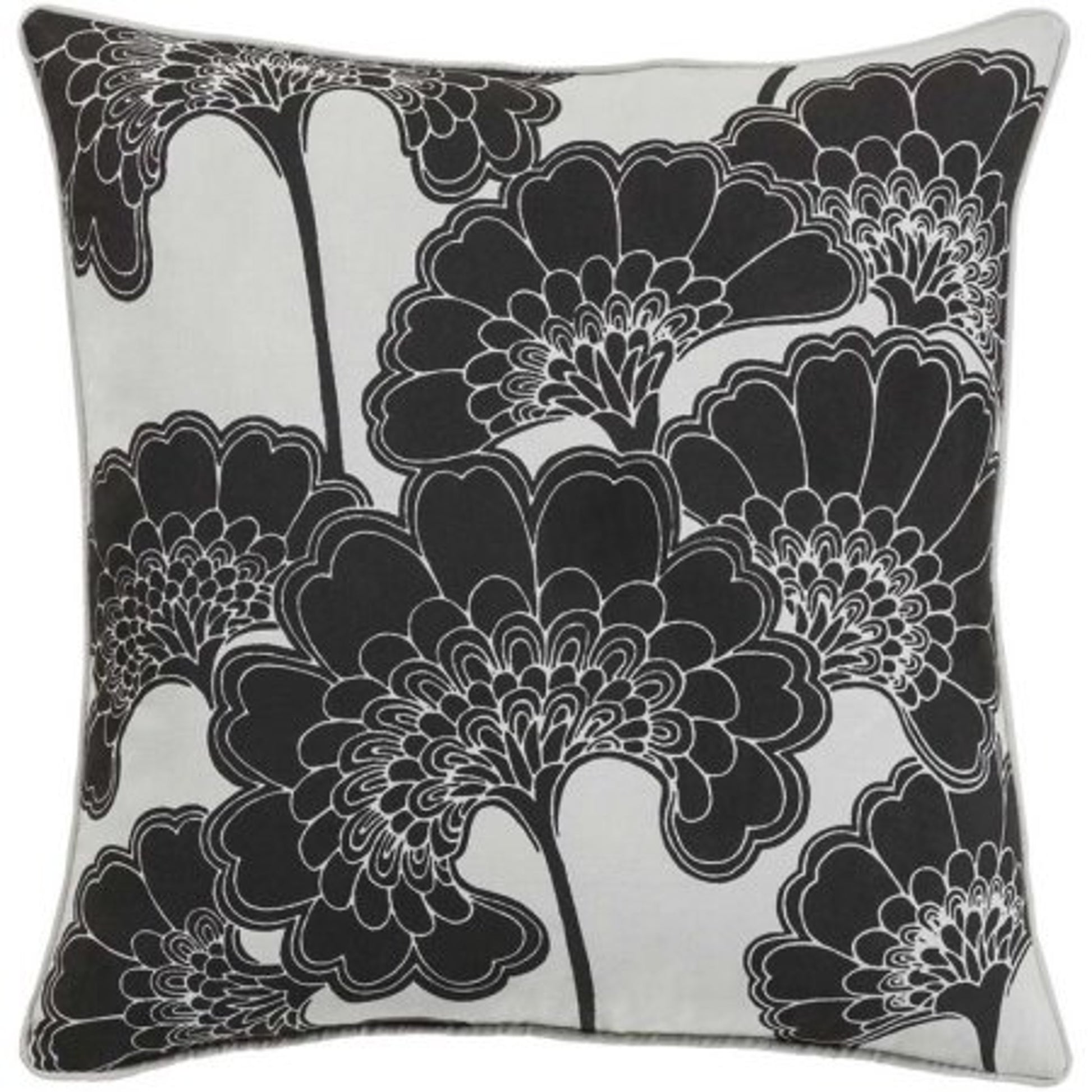 Japanese Floral Pillow - 9977 by Surya. Made from unique in a modern style.