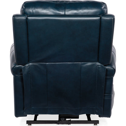 Eisley Power Recliner by Hooker Furniture in sorrento night seas. Made from leather in a traditional style.
