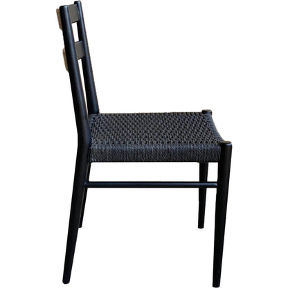 Jakarta Dining Chair (Set of 2) by LH Imports. Made from solid ash, woven cord in a rustic style.