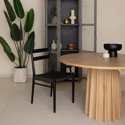 Jakarta Dining Chair (Set of 2) by LH Imports. Made from solid ash, woven cord in a rustic style.