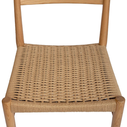 Jakarta Dining Chair (Set of 2) by LH Imports. Made from solid ash, woven cord in a rustic style.