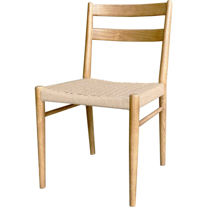 Jakarta Dining Chair (Set of 2) by LH Imports. Made from solid ash, woven cord in a rustic style.