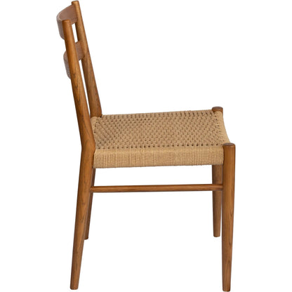 Jakarta Dining Chair (Set of 2) by LH Imports. Made from solid ash, woven cord in a rustic style.
