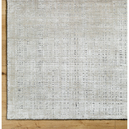 Jackie JAK-2305 Rug by Surya in ivory, sandstone, light gray. Made from face: 100% viscose, warp: 102% cotton in a unique style.