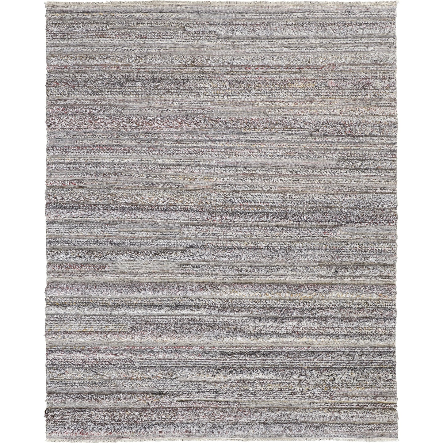 010 SI-1830594,SI-1830596 | Primary Silo | Alden Transitional Stripes Rug - 8637F by Feizy in taupe, ivory, red. Made from polyester in a unique style.