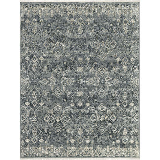 JAR-1001 Rug by Surya in medium gray, black, taupe, light gray. Made from 60% wool, 40% silk in a unique style.
