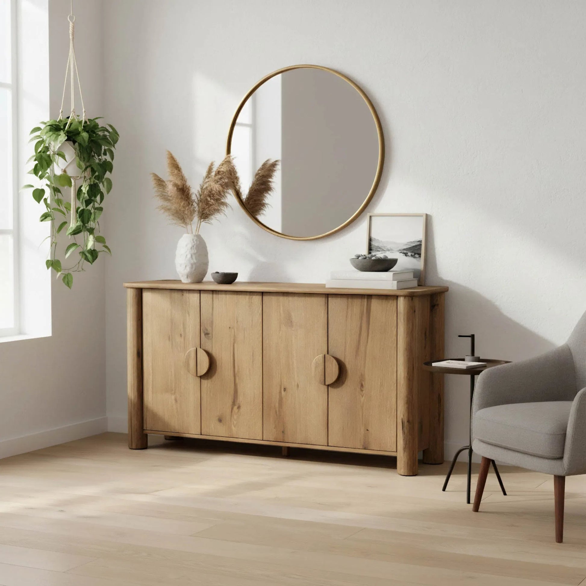 Jasper Large Sideboard by LH Imports in natural. Made from unique in a unique style.
