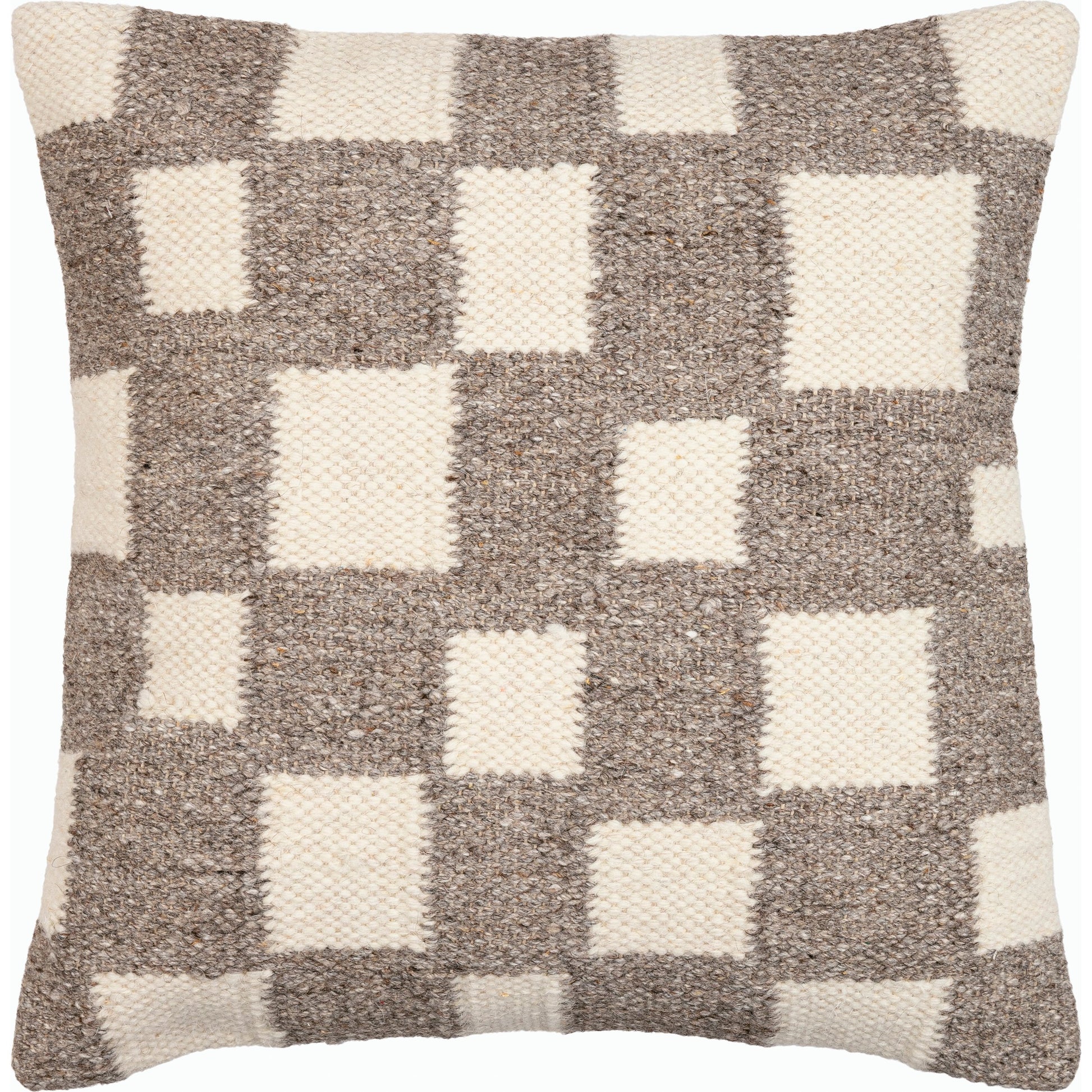 Jacinta Pillow - 481369 by Surya. Made from front: 80% wool, 20% cotton, back: 100% cotton in a modern style.