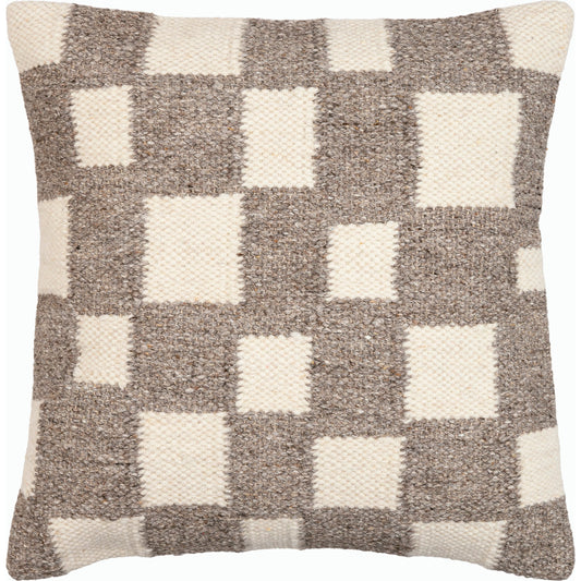 Jacinta Pillow - 481369 by Surya. Made from front: 80% wool, 20% cotton, back: 100% cotton in a modern style.