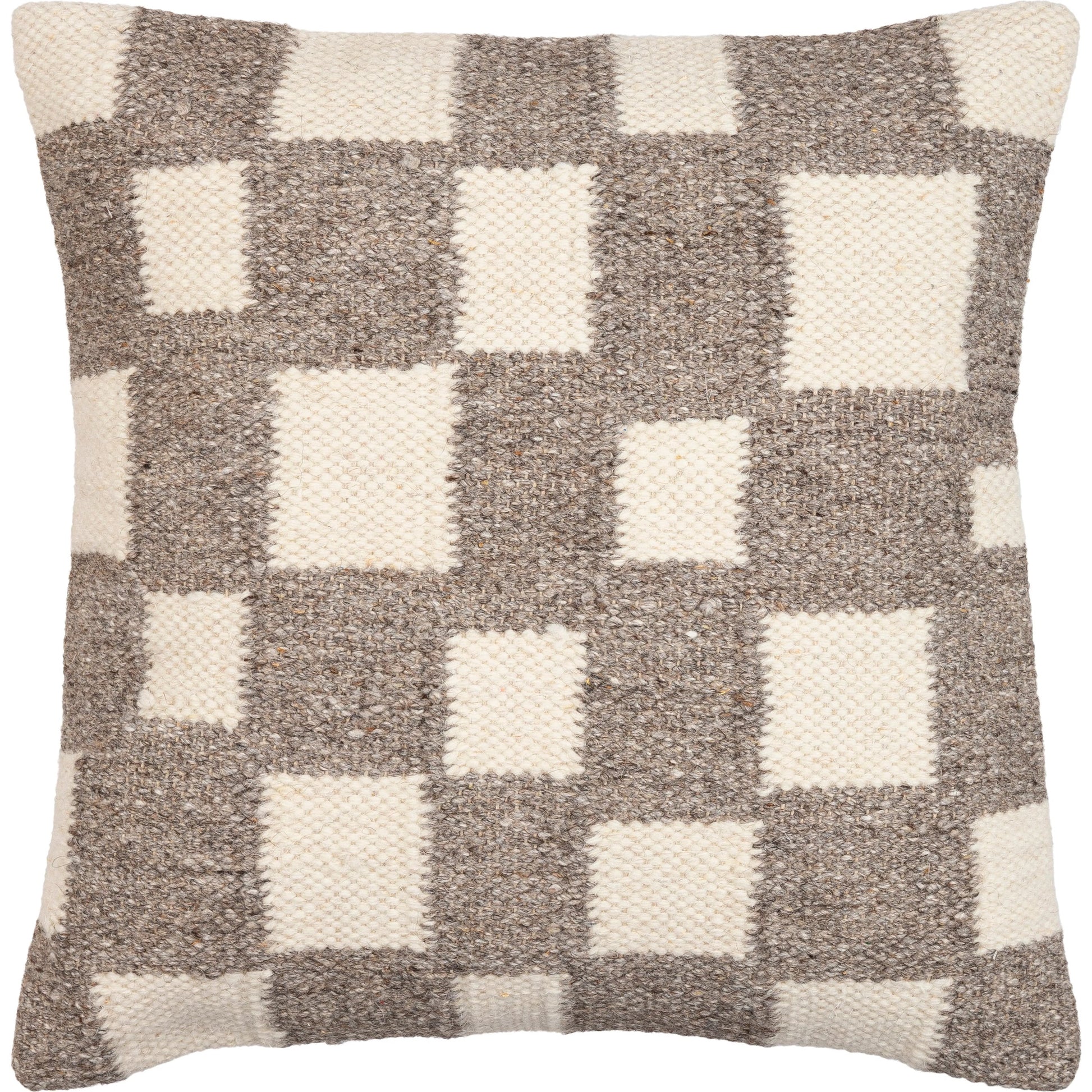 Jacinta Pillow - 481369 by Surya. Made from front: 80% wool, 20% cotton, back: 100% cotton in a modern style.